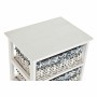 Chest of drawers DKD Home Decor Blue White wicker Paolownia wood 40 x 29 x 59 cm