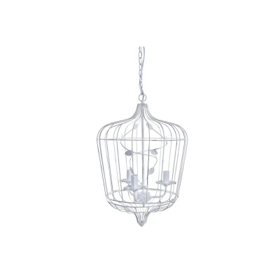 Suspension DKD Home Decor Blanc Métal 25 W 37 x 37 x 55 cm