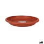 Flower Pot Dish Dem Squares Brown 28 cm (6 Units)