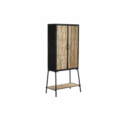 Buffet DKD Home Decor Noir Naturel Métal 65 x 35 x 130,5 cm