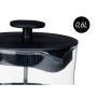 Teapot Black Transparent 600 ml Piston