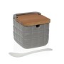 Sucrier Versa Carreaux Gris Céramique Bambou Dolomite 8,3 x 8,3 x 8,3 cm