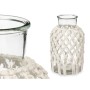 Vase White Cloth Glass 18,5 x 30,5 x 18,5 cm (4 Units) Macrame