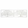 Décoration murale DKD Home Decor 84,5 x 1 x 49 cm Arbre Blanc Cottage (2 Unités)