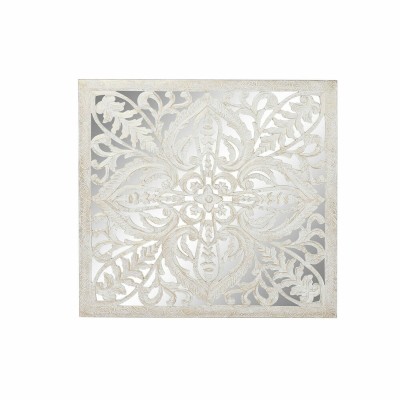 Décoration murale DKD Home Decor Miroir Bois MDF (121.5 x 3 x 121.5 cm)