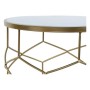 Table d'appoint DKD Home Decor Doré Métal Blanc Marbre 46 x 46 x 57 cm