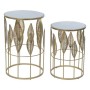 Table d'appoint DKD Home Decor Doré Métal Marbre 42 x 42 x 65,5 cm