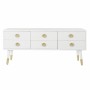 TV furniture DKD Home Decor White Golden Fir MDF Wood 120 x 42 x 54 cm