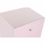 Nightstand DKD Home Decor 52 x 42 x 65 cm Metal Light Pink Mango wood