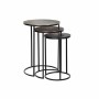 Set of 3 small tables DKD Home Decor Black Copper Golden 44 x 44 x 61 cm