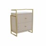 Side table DKD Home Decor Beige Golden Metal Crystal 60 x 35 x 75 cm