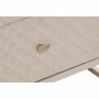 Table d'appoint DKD Home Decor Beige Doré Métal Verre 60 x 35 x 75 cm