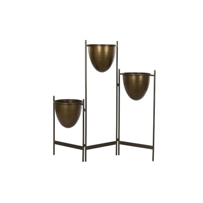 Cache-pot DKD Home Decor Noir Métal Cuivre Vintage (35 x 26,5 x 105 cm)