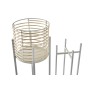 Set of pots DKD Home Decor White Brown Natural Metal Rattan 21 x 21 x 77 cm (2 Units)