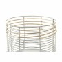 Set of pots DKD Home Decor White Natural Metal Rattan Squared 25 x 25 x 32 cm (2 Units)