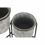 Cache-pot DKD Home Decor Gris Métal (82 x 25 x 81 cm)