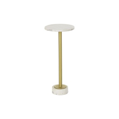 Table d'appoint DKD Home Decor Doré Métal Marbre 27 x 27 x 62 cm