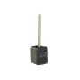 Brosse de salle de wc DKD Home Decor Noir Doré Métal Résine Marbre 9,5 x 9,5 x 37 cm