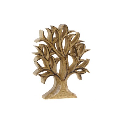 Figurine Décorative DKD Home Decor 25 x 4 x 30 cm Naturel Arbre (1 Unités)