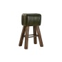 Tabouret DKD Home Decor Bois Marron Cuir Vert (41 x 30 x 79 cm)