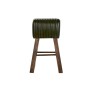 Tabouret DKD Home Decor Bois Marron Cuir Vert (41 x 30 x 79 cm)