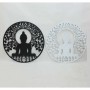 Wall Decoration DKD Home Decor 98 x 1 x 98 cm 100 x 1 x 100 cm Black Buddha White Oriental (2 Units)