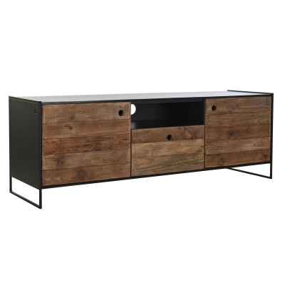 TV furniture DKD Home Decor 144,5 x 40 x 51 cm Black Orange Recycled Wood Pinewood