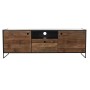 TV furniture DKD Home Decor 144,5 x 40 x 51 cm Black Orange Recycled Wood Pinewood