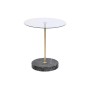 Side table DKD Home Decor Black Transparent Golden Crystal Steel 45 x 45 x 50 cm