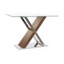 Console DKD Home Decor Transparent Argenté Brun foncé Verre Acier 120 x 40 x 75 cm