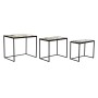 Jeu de 3 tables DKD Home Decor Noir Vert Doré 60 x 40 x 50 cm