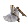 Decorative Figure DKD Home Decor 19 x 13,5 x 17,5 cm Pink Lilac Ballet Dancer Romantic (2 Units)