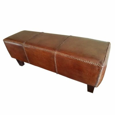 Bench DKD Home Decor   Brown Aluminium Teak 120 x 46 x 41 cm 120 x 41 x 46 cm