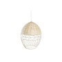 Suspension DKD Home Decor Métal Blanc Marron Clair Rotin 50 W (30 x 30 x 38 cm)