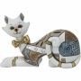 Decorative Figure DKD Home Decor White Golden Cat 22,5 x 8 x 15 cm (2 Units)