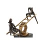 Decorative Figure DKD Home Decor Black Golden Metal Resin Persons Modern (27 x 9 x 27,5 cm)