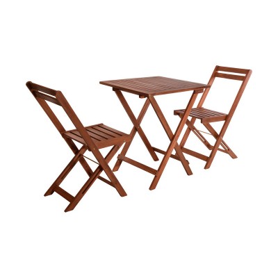 Table set with 2 chairs EDM Acacia