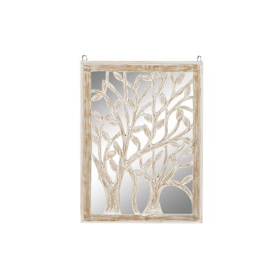 Wall Decoration DKD Home Decor Mirror Tree White MDF Wood (45 x 2,5 x 65 cm)