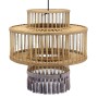 Suspension DKD Home Decor Marron Beige 50 W Frange Urbaine 220 V 45 x 45 x 46 cm