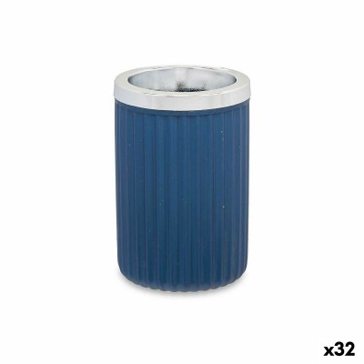 Glass Toothbrush Holder Blue Plastic 32 Units (7,5 x 11,5 x 7,5 cm)