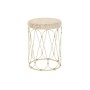 Side table DKD Home Decor Natural Metal Cream Rattan (35 x 35 x 49 cm)