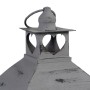 Lantern 28 x 28 x 75 cm Candleholder Grey Fir wood (2 Units)