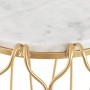 Side table 43 x 43 x 50 cm Golden Metal White Marble