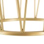 Side table 43 x 43 x 50 cm Golden Metal White Marble