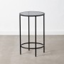 Table d'appoint Verre Noir Métal 40 x 40 x 65 cm