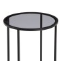 Side table Crystal Black Metal 40 x 40 x 65 cm