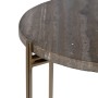 Table d'appoint 32 x 32 x 54,5 cm Marron Marbre Fer