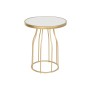 Table d'appoint DKD Home Decor Blanc Doré Métal Ardoise 49 x 49 x 60,5 cm