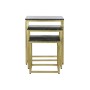 Set of 3 tables DKD Home Decor Black Golden 50 x 35 x 60 cm