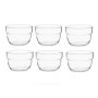 Set of bowls Motto Transparent Glass 200 ml (8 Units)